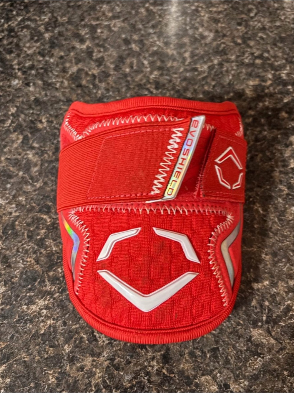 EvoShield Men’s Red Protective Elbow Guard- Baseball